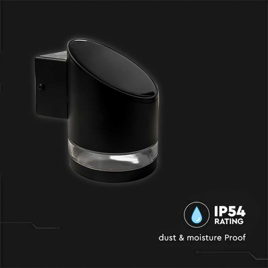 LED Utomhus solvägglampa LED/1W/3,7V 3000K IP54 1200 mAh svart