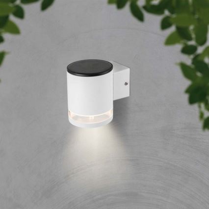 LED Utomhus solvägglampa LED/1W/3,7V 3000K IP54 1200 mAh vit