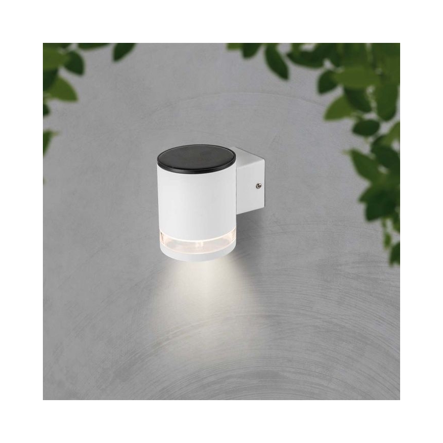 LED Utomhus solvägglampa LED/1W/3,7V 3000K IP54 1200 mAh vit