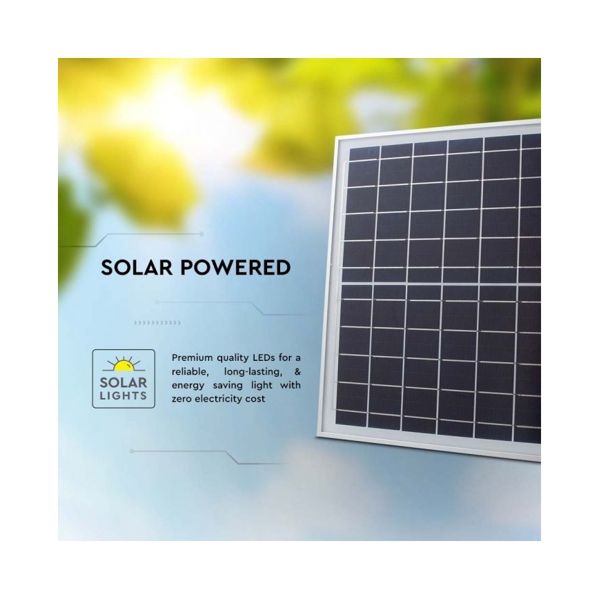 LED Utomhus solreflektor LED/12W/3,2V IP65 6400K 20000 mAh + fjärrkontroll