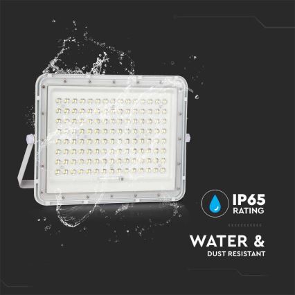 LED Utomhus solreflektor LED/20W/3,2V 4000K vit IP65 + fjärrkontroll