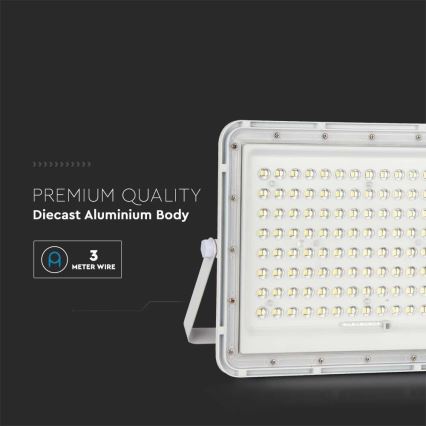 LED Utomhus solreflektor LED/20W/3,2V 4000K vit IP65 + fjärrkontroll