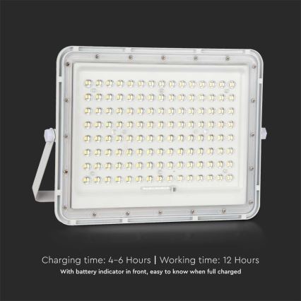 LED Utomhus solreflektor LED/20W/3,2V 4000K vit IP65 + fjärrkontroll