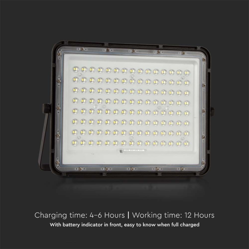 LED Utomhus solreflektor LED/20W/3,2V 6400K svart IP65 16000 mAh + fjärrkontroll