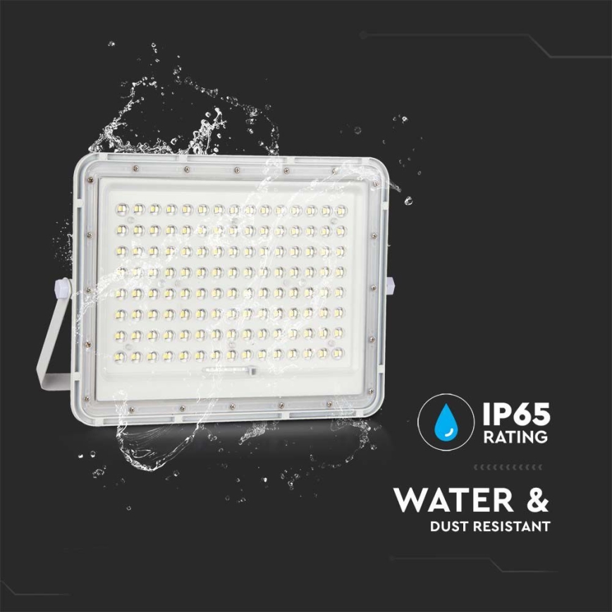 LED Utomhus solreflektor LED/20W/3,2V 6400K vit IP65 16000 mAh + fjärrkontroll