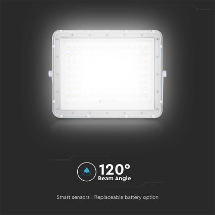 LED Utomhus solreflektor LED/20W/3,2V 6400K vit IP65 16000 mAh + fjärrkontroll