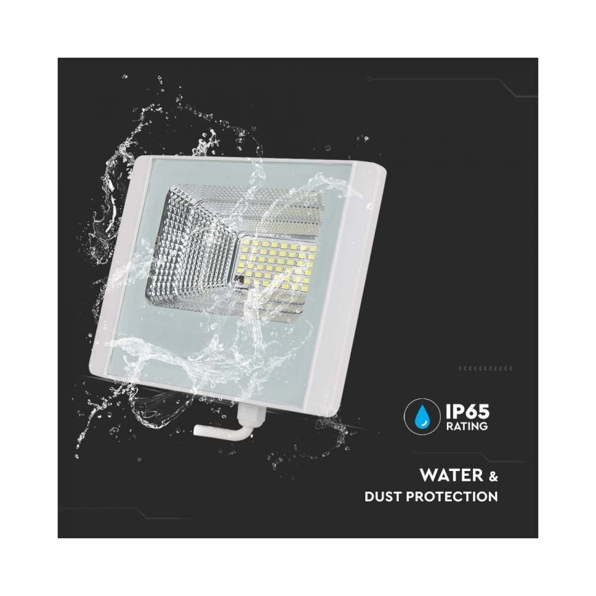 LED Utomhus solreflektor LED/12W/3,2V IP65 4000K 5000 mAh + fjärrkontroll