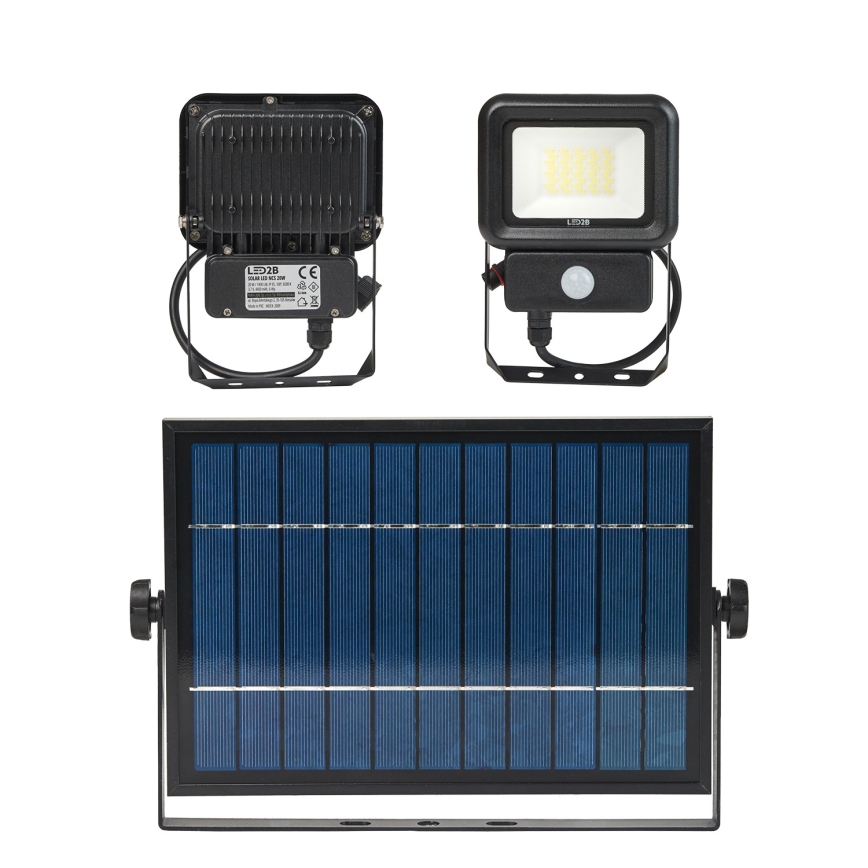 LED Utomhus solreflektor med sensor LED/20W/3,7V 6500K IP65 4400 mAh