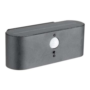 LED Utomhus solvägglampa med sensor LED/2,5W/3,7V 3000K IP54 2000 mAh