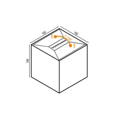 LED Utomhus Takbelysning RIKO 2xLED/4W/230V vit IP44