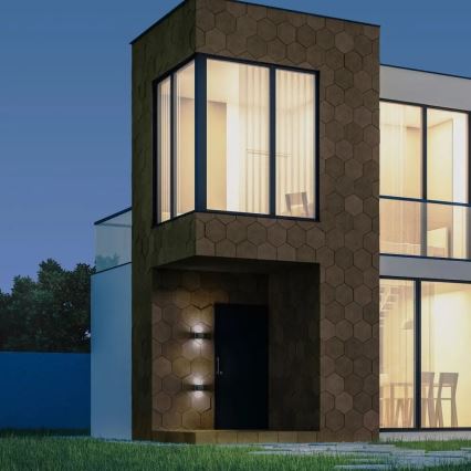 LED Utomhus Väggbelysning 6xLED/6W/230V IP54 3000K svart