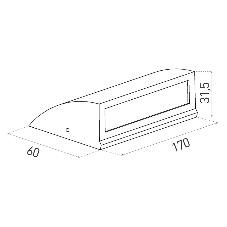 LED Utomhus Väggbelysning LED/6W/230V IP54