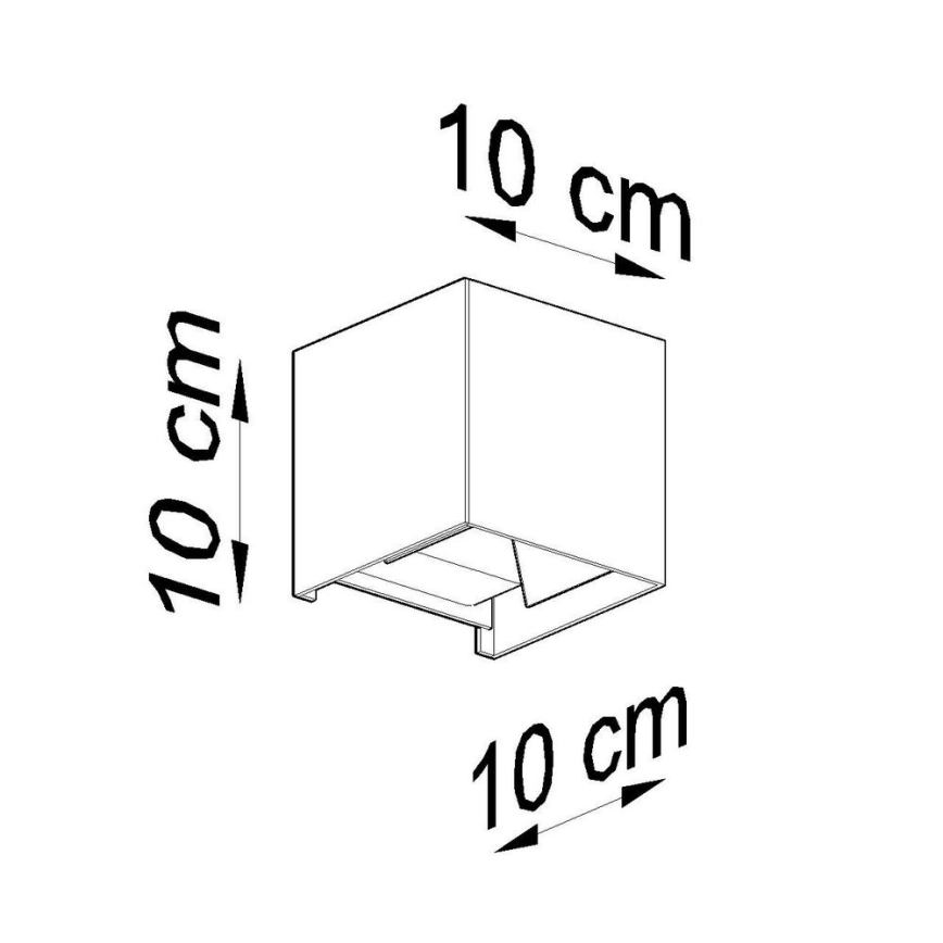 LED Utomhus Väggbelysning LUCA LED/6W/230V IP54