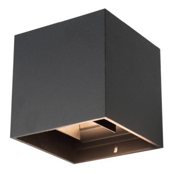 LED Utomhus Väggbelysning RIKO 2xLED/4W/230V svart IP44