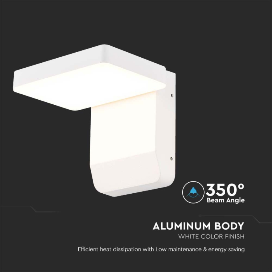 LED Utomhus vägglampa flexibel LED/17W/230V IP65 4000K vit