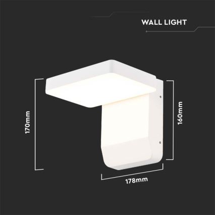 LED Utomhus vägglampa flexibel LED/17W/230V IP65 4000K vit