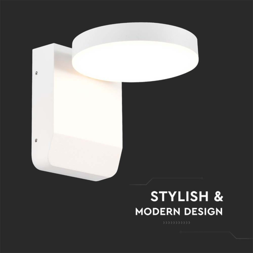 LED Utomhus vägglampa flexibel LED/17W/230V IP65 4000K vit