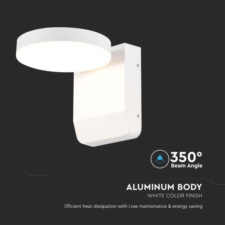LED Utomhus vägglampa flexibel LED/17W/230V IP65 4000K vit