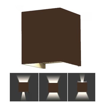 LED Utomhus Vägglampa LED/11W/230V 3000K IP65 brun