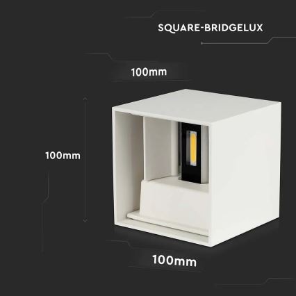 LED Utomhus Vägglampa LED/11W/230V 4000K IP65 vit