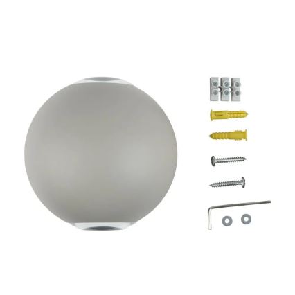 LED Utomhus Vägglampa LED/6W/230V 3000K IP65 grå