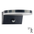 LED Utomhus vägglampa med sensor TESA LED/10W/230V IP54 svart