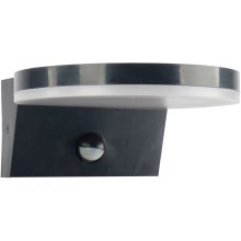 LED Utomhus vägglampa med sensor TESA LED/10W/230V IP54 svart