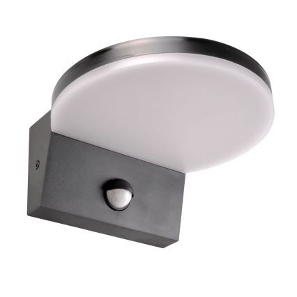 LED Utomhus vägglampa med sensor TESA LED/10W/230V IP54 svart