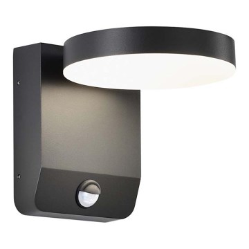 LED Utomhus väggmonterad flexibel armatur med sensor LED/17W/230V IP65 4000K svart