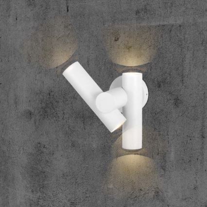 LED Utomhus väggmonterad flexibel spotlight 2xLED/3W/230V 4000K IP44 vit