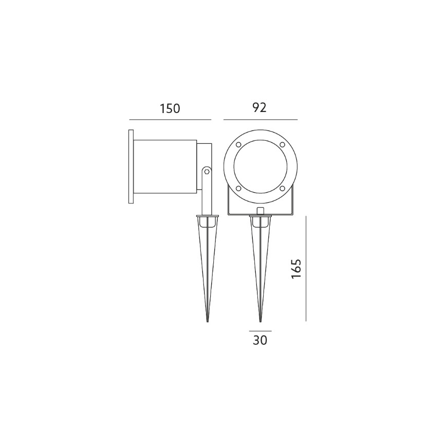 LED Utomhusbelysning BLAKE 2 GU10/6W/230V IP65