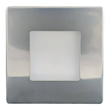 LED Utomhusbelysning för trappor LED/1,7W/230V 2700K IP44 blank krom