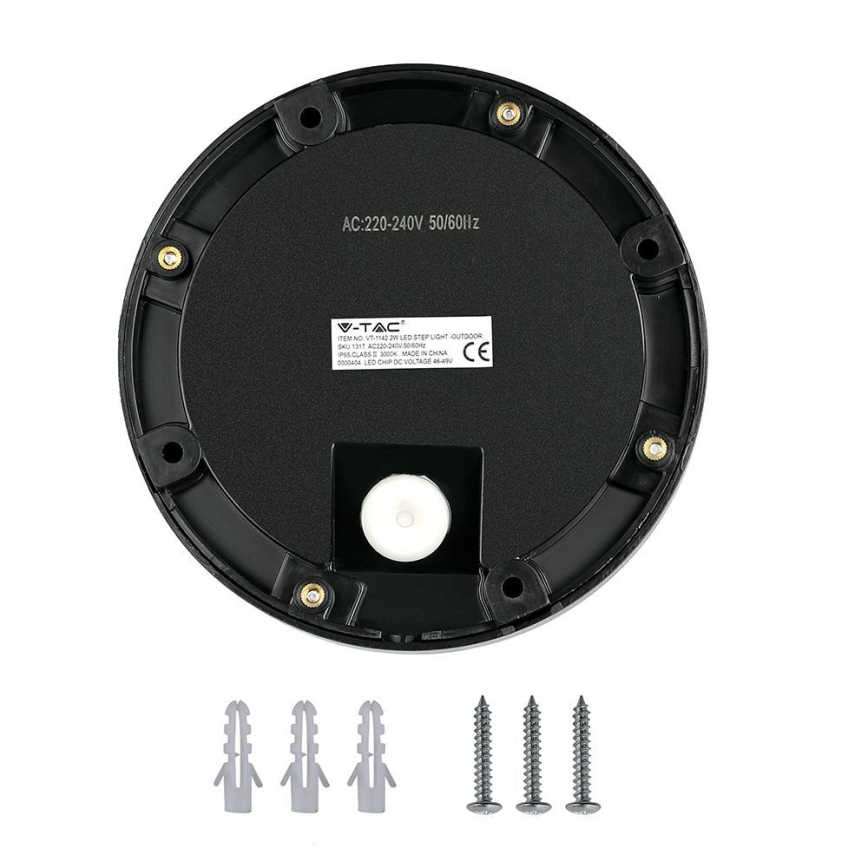 LED Utomhusbelysning för trappor LED/2W/230V IP65 3000K svart