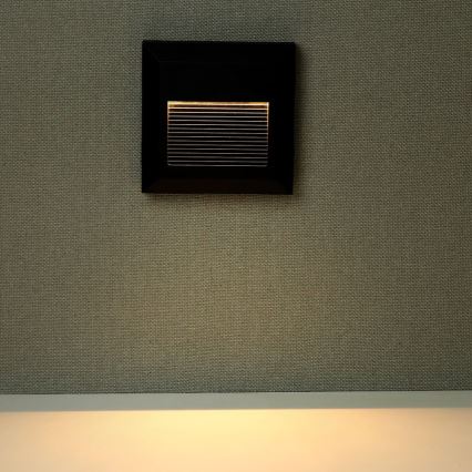 LED Utomhusbelysning för trappor LED/2W/230V IP65 3000K svart