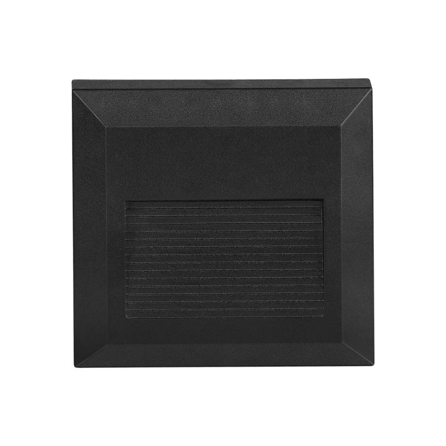 LED Utomhusbelysning för trappor LED/2W/230V IP65 3000K svart