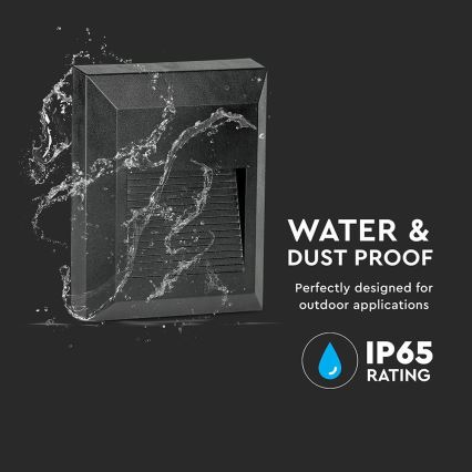 LED Utomhusbelysning för trappor LED/2W/230V IP65 4000K svart