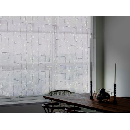 LED utomhusgardin CURTAIN 480xLED/8,4W/230V 3x3 m IP44 kallvit