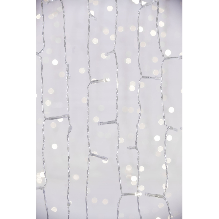 LED utomhusgardin CURTAIN 480xLED/8,4W/230V 3x3 m IP44 kallvit