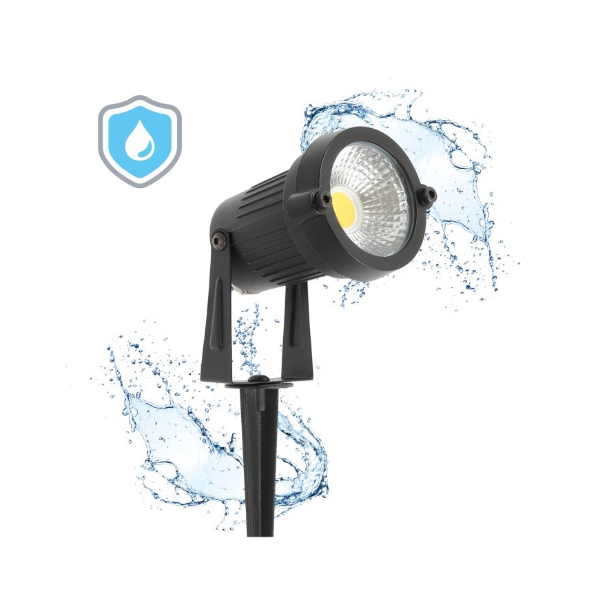 LED utomhuslampa BLAKE LED/5W/230V 3000K IP65 svart