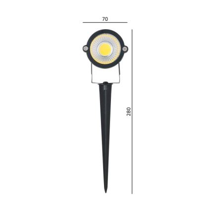 LED utomhuslampa BLAKE LED/5W/230V 3000K IP65 svart