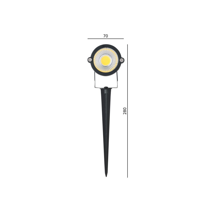LED utomhuslampa BLAKE LED/5W/230V 3000K IP65 svart
