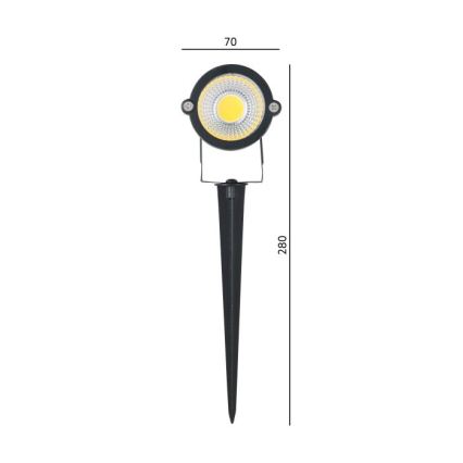 LED utomhuslampa BLAKE LED/5W/230V 4000K IP65 svart