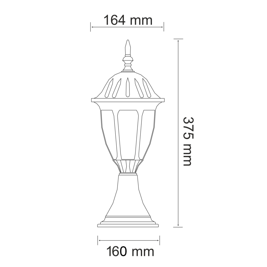 LED-utomhuslampa FLORENCJA 1xE27/10W/230V IP43