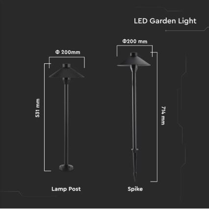 LED Utomhuslampa  GARDEN LED/7W/230V 3000K IP65