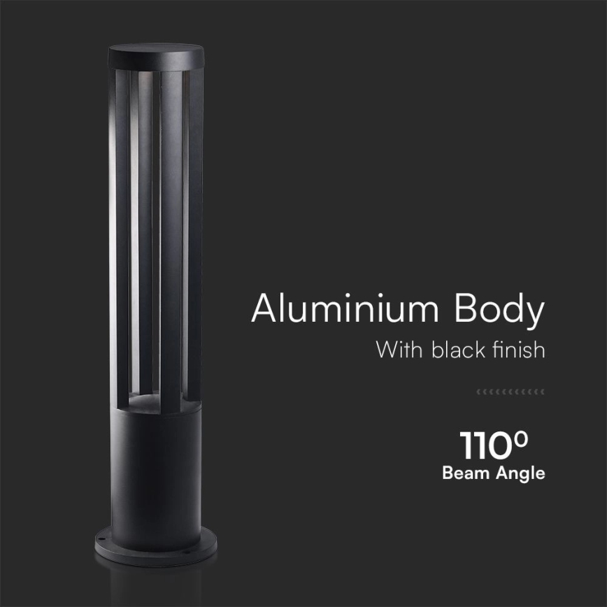 LED-utomhuslampa LED/10W/230V 3000K IP65 80 cm svart