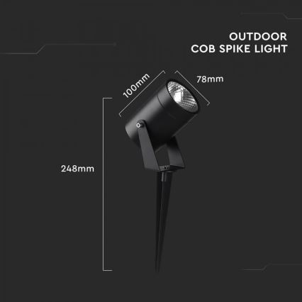 LED utomhuslampa LED/10W/230V 3000K IP65