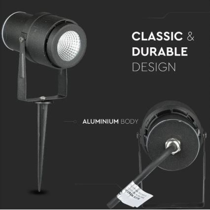 LED Utomhuslampa LED/12W/230V 3000K svart IP65