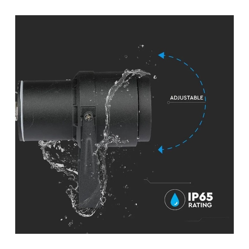 LED Utomhuslampa LED/12W/230V 3000K svart IP65