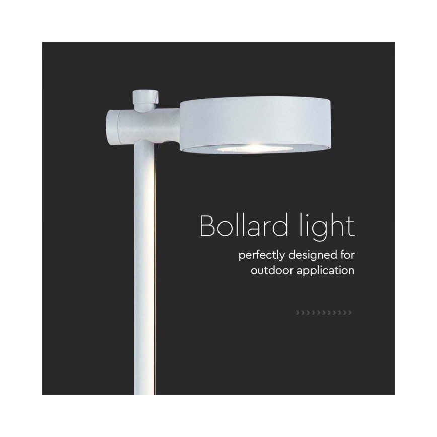 LED Utomhuslampa LED/7W/230V 3000K IP65 vit 102 cm