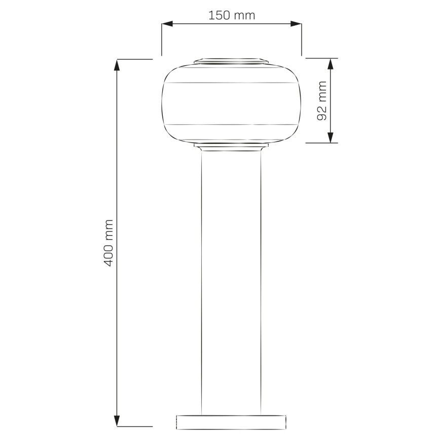 LED utomhuslampa MALAGA LED/12W/230V 40 cm IP44 svart